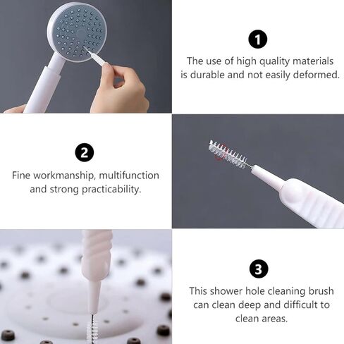 Cleaning Brush and Preventing Clogging in Narrow Gaps Anti-Clogging 30pcs Mini Plastic Brush Designed for Cleaning Hard-to-Reach Areas for Shower Nozzle Holes and Phone Holes in Kuwait