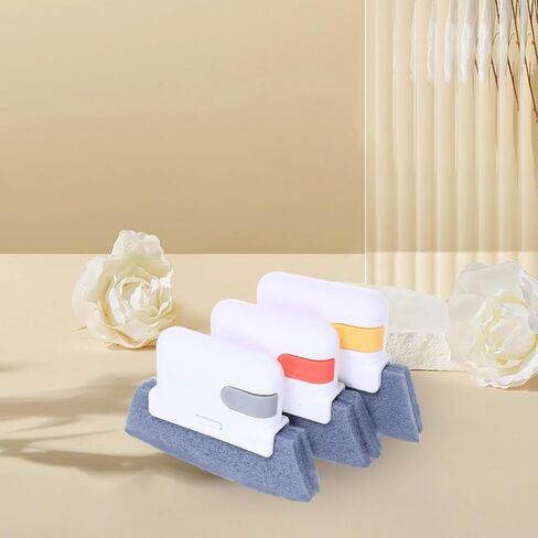 Gatuida Two-in-one Detachable Window Cleaning Brush Pp Material 6pcs with Hidden Scraper Comfortable Grip for Hard-to-Reach Corners, for Sliding Door Tracks and Shower Slot Cleaning in Kuwait
