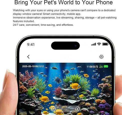 Fish Tank Camera,2K HD 140 Wide Angle WiFi Aquarium Camera | with AI Motion Detection in Kuwait