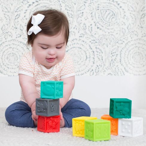 Infantino Squeeze and Stack Block Set, Soft Blocks, 6+ Months in Kuwait