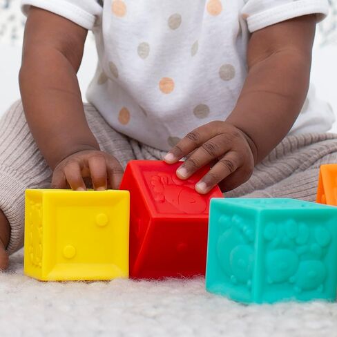 Infantino Squeeze and Stack Block Set, Soft Blocks, 6+ Months in Kuwait