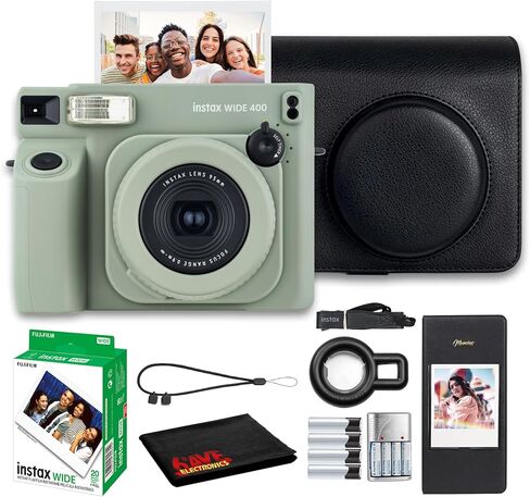 FUJIFILM INSTAX Wide 400 Instant Camera Bundle | For Parties, Events & Instant Photos | Includes Camera Case, Cleaning Cloth in Kuwait