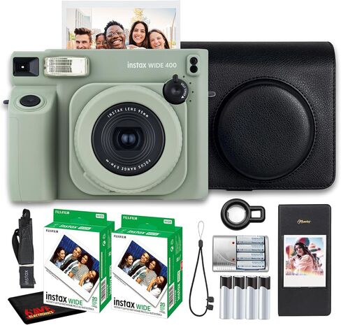 FUJIFILM INSTAX Wide 400 Instant Camera Bundle | For Parties, Events & Instant Photos | Includes Camera Case, Cleaning Cloth in Kuwait