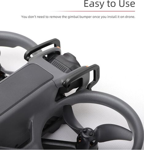 Gimbal Bumper Guard for DJI Avata 2, Lens Safety Bumper PTZ Protect Bar, Aluminum Alloy Anti-Collision Camera Protector for Avata 2 FPV Drone Accessories (Black) in Kuwait