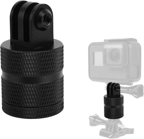 Action Camera Tripod Mount Adapter, Aluminum 1/4in 20 Camera Mount with 360 Degree Rotation Compatible with Hero 13/12/11/10/9/8/7 DJI Action 6/5 Pro/4/3 in Kuwait