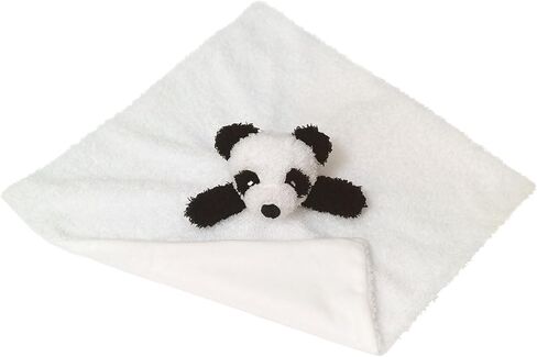 Baby White Panda Soft Stuffed Animal Security Blanket, Plush Panda Character Lovey Blanket, Baby Shower/Nursery Gift, Newborn Infant Toddler Snuggle Blankie for Boys Girls, 14 Inches in Kuwait