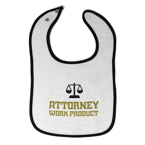 Cute Rascals Toddler & Baby Bibs Burp Cloths Lawyer Attorney Work Product Style C Funny Humor Cotton Baby Items for Baby Girl & Boy White Black Design Only in Kuwait