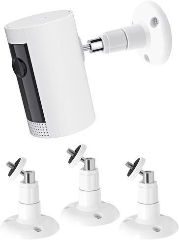 3 Pack Camera Wall Mount for R-ing Stick Up Cam & Outdoor Cam Plus, White | 360° Adjustable Bracket, Stable Security Camera Holder, for Outdoor Cam Pro/Plug-in/Indoor Cam(1st Gen), Easy Installation in Kuwait