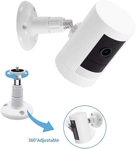 3 Pack Camera Wall Mount for R-ing Stick Up Cam & Outdoor Cam Plus, White | 360° Adjustable Bracket, Stable Security Camera Holder, for Outdoor Cam Pro/Plug-in/Indoor Cam(1st Gen), Easy Installation in Kuwait