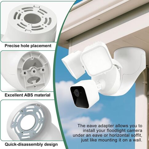 Eave Mount for Ring Devices Weatherproof Bracket for Smart Lighting & Security Cameras,Compatible with Ring Floodlight Cam Wired Plus/Pro,Ring Smart Lighting Floodlight Wired (Black) in Kuwait