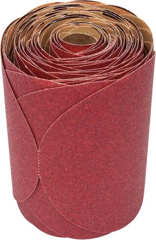 3M Red Abrasive Stikit Disc, 01116, 6 in, P80 Grade | 100 Disc Roll, for Auto Sanding, Primer Sanding, Rough Feather Edging in Kuwait