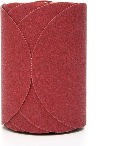 3M Red Abrasive Stikit Disc, 01116, 6 in, P80 Grade | 100 Disc Roll, for Auto Sanding, Primer Sanding, Rough Feather Edging in Kuwait