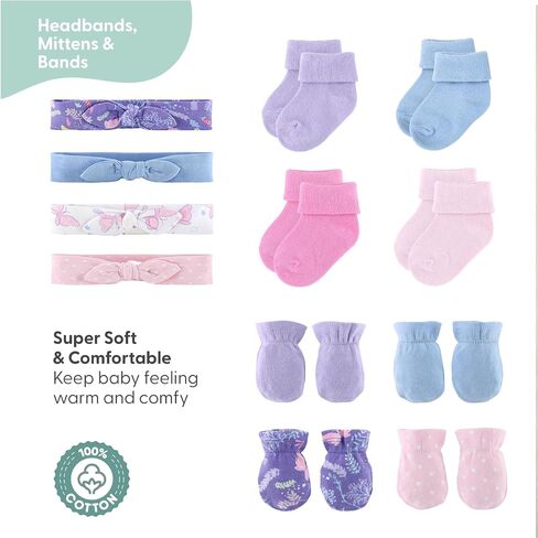 The Peanutshell Baby Layette Gift Set for Girls, Newborn Girl Gift Sets, Baby Clothes & Essentials, Purple Butterfly in Kuwait