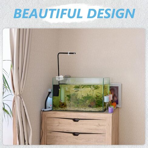 Aquarium Light Holder L Shaped Single Arm Aluminum Alloy Lamp Rack for Fish Tank Clip on 20mm Glass Removable Install Position Supports Fish Tank Light in Kuwait