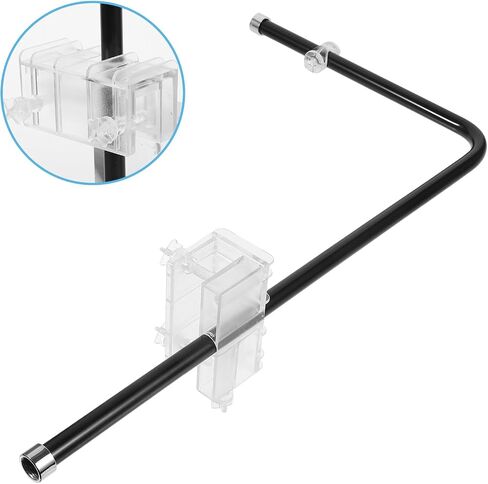Aquarium Light Holder L Shaped Single Arm Aluminum Alloy Lamp Rack for Fish Tank Clip on 20mm Glass Removable Install Position Supports Fish Tank Light in Kuwait