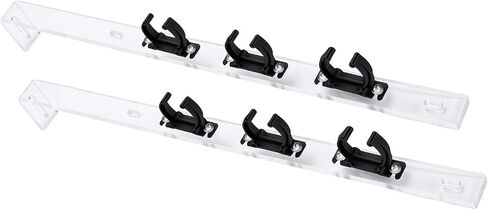 Cryfokt 6 Fish Tank Light Tube Clips with 2 Brackets for LED Tube, Acrylic | Aquarium Light Tube Clips, Adjustable Aquarium Light Tube Clamp Holder with 92% Light Transmittance for Glass Aquarium in Kuwait