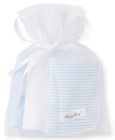 Kissy Kissy - Sets 3 Pack Burp - Blue Stripe-One Size in Kuwait