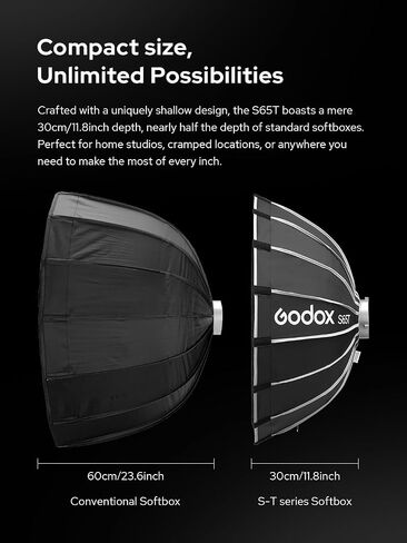 Godox Softbox Godox S65T 65cm Quick Release Softbox, Bowens Mount Umbrella Softbox in Kuwait