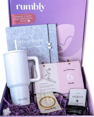 1st Trimester Mom-to-Be Essentials Box - Pregnancy Gifts for Expecting Mom - Care Package with Essential New Mommy Items & Pregnancy Must-Haves - First Trimester in Kuwait