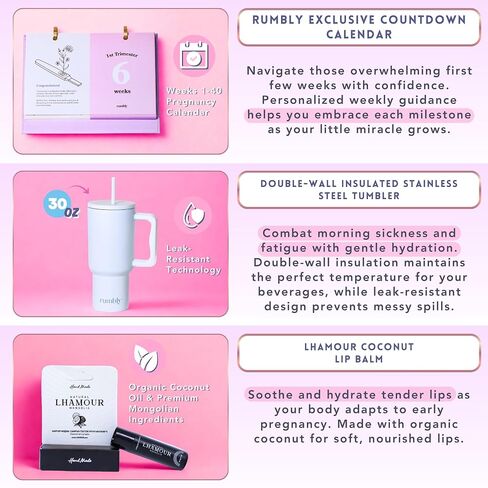 1st Trimester Mom-to-Be Essentials Box - Pregnancy Gifts for Expecting Mom - Care Package with Essential New Mommy Items & Pregnancy Must-Haves - First Trimester in Kuwait