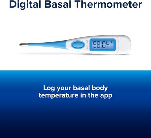 Clearblue & Natural Cycles Hormone-Free Birth Control Kit Starter Pack, 3 Month Subscription to The Natural Cycles app, 15 Digital Ovulation Tests, 1 Digital Basal Thermometer in Kuwait
