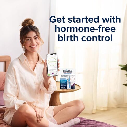 Clearblue & Natural Cycles Hormone-Free Birth Control Kit Starter Pack, 3 Month Subscription to The Natural Cycles app, 15 Digital Ovulation Tests, 1 Digital Basal Thermometer in Kuwait