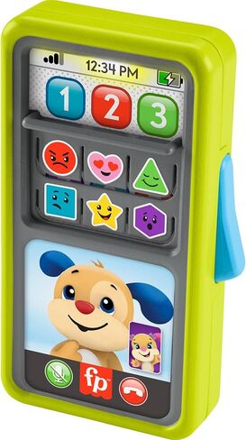 Fisher-Price Baby & Toddler Toy Laugh & Learn 2-in-1 Smartphone, Educational Musical Activity for Pretend Play Infants Ages 9+ Months in Kuwait