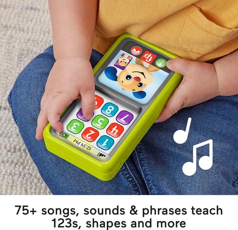 Fisher-Price Baby & Toddler Toy Laugh & Learn 2-in-1 Smartphone, Educational Musical Activity for Pretend Play Infants Ages 9+ Months in Kuwait