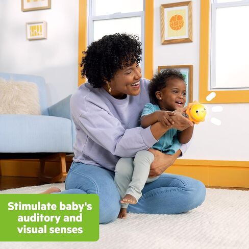 Bright Starts Just for Sun Flashlight Toy with Animal Sounds, Rainstick Rattle Beads and Mirror, Unisex Toy for Ages 6 Months+ in Kuwait