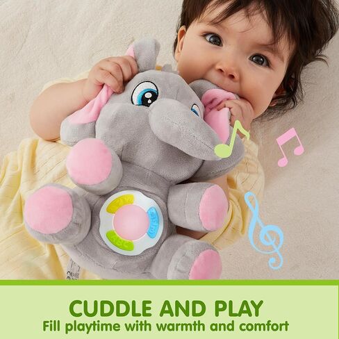 JOYIN Musical Elephant Plush Baby Toy, Stuffed Animal with Music & Light, Baby Musical Soft Plush Toys for Infant Babies, Easter Birthday Gifts for Boys and Girls 6+ Months in Kuwait