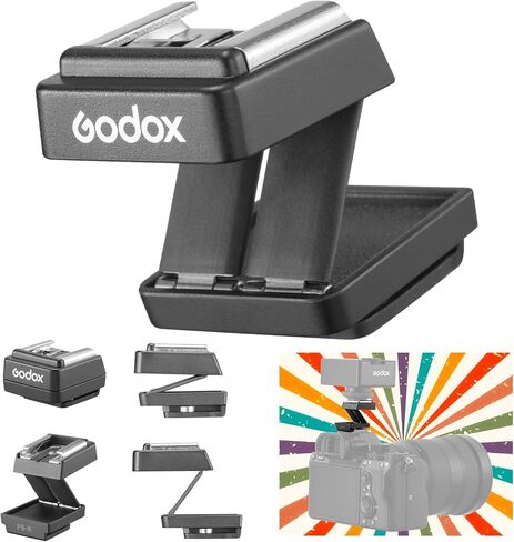 Godox FS-R Single Contact Foldable Flash Bracket, Anti-Collision Riser for Godox MF12/MF-12 & Other Single Contact Mini Flash, Max Load 78g, Foldable Design for Portable Macro Photography in Kuwait