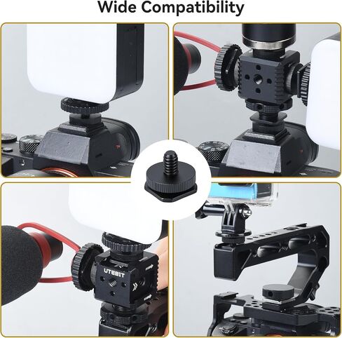UTEBIT 1/4 Inch Camera Adapter Screws, 4 Packs | Versatile Flash Hot Shoe Mounts, For DSLR Camera Rigs, For Tripods, For Mounting Accessories in Kuwait