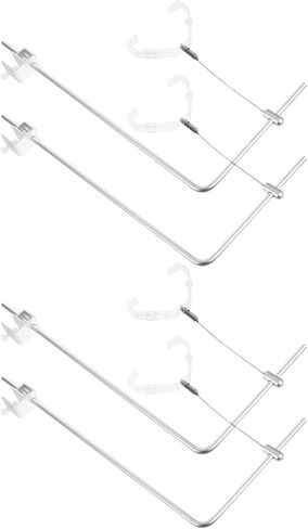 4pcs Adjustable Aquarium Light Stand Riser Made of Aluminum Alloy with Clamp for Fish Tanks to 12mm Thick, Versatile Compatibility and Optimized Light Distribution in Kuwait