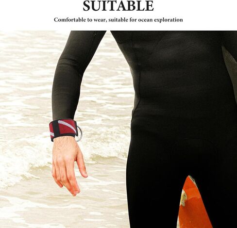 Mobestech Wrist and Adjustable 2pcs Steel with Diving Stainless Strap D-Ring Quick Release, Sturdy Nylon Webbing Underwater Flashlight and Diving Accessories for Surfing and Water Sports in Kuwait