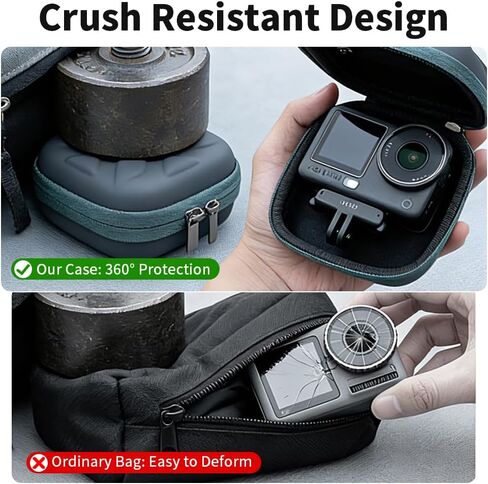 Mini Carrying Case Compatible with DJI Osmo Action 6/5 Pro/4/3, DJI OSMO Nano, Gopro 13/12/11/10, Surface-Waterproof Travel Portable Mini Carrying Bag Adventure Combo Accessories (Grey) in Kuwait