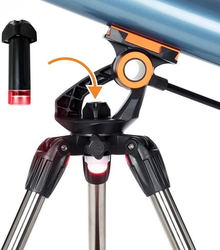 Celestron Inspire 100AZ Refractor Telescope with Built-in Smartphone Adapter, Blue in Kuwait