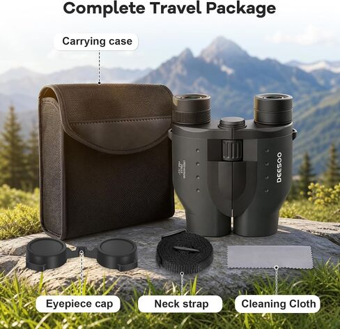 25x32 Compact Binoculars for Adults Kids - High Powered Lightweight Small Porro Binoculars with BAK4 Prism FMC Lens - Clear Vision for Bird Watching Cruise Ship Travel Hunting Sports (Green) in Kuwait
