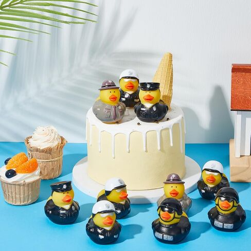 Deekin 50 Pcs Police Rubber Ducks Bulk 2 Inch Rubber Ducks Party Favor Police Decorations for Birthday Party Occupation Cosplay Goodie Bags Gifts in Kuwait