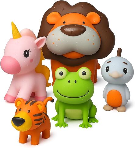 SplashEZ Animal Toy, Mold Free Bath Toys for Toddlers & Kids, No Hole Bath Toy for Bathtub, Pool, Shower for Boys & Girls in Kuwait