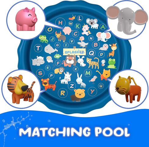 SplashEZ Animal Toy, Mold Free Bath Toys for Toddlers & Kids, No Hole Bath Toy for Bathtub, Pool, Shower for Boys & Girls in Kuwait