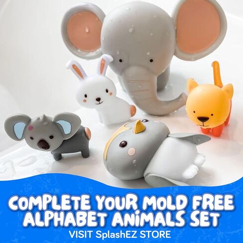 SplashEZ Animal Toy, Mold Free Bath Toys for Toddlers & Kids, No Hole Bath Toy for Bathtub, Pool, Shower for Boys & Girls in Kuwait