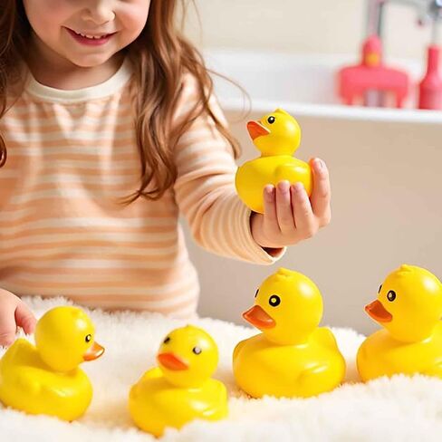 Duck Matching Bath Toys for Kids - 20 Plastic Ducks with Storage Bag | Fun Memory Games-Float Mini Duck Baby Bath Ducky Shower Toys-Water Outdoor Game for Children,Preschoolers,Birthday Party Carnival in Kuwait