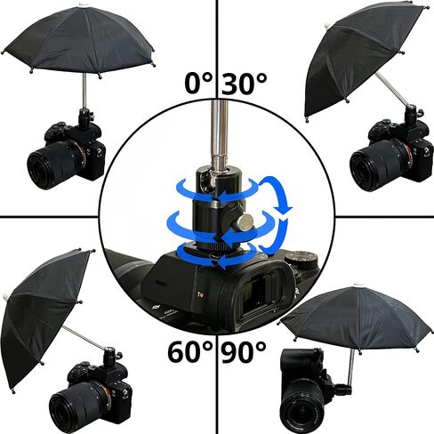 Hot Shoe Umbrella/Sunshade, Protects Camera from Rain, Sunlight, Bird Droppings, Snow, Camera Umbrella, Waterproof Photography Accessory in Kuwait