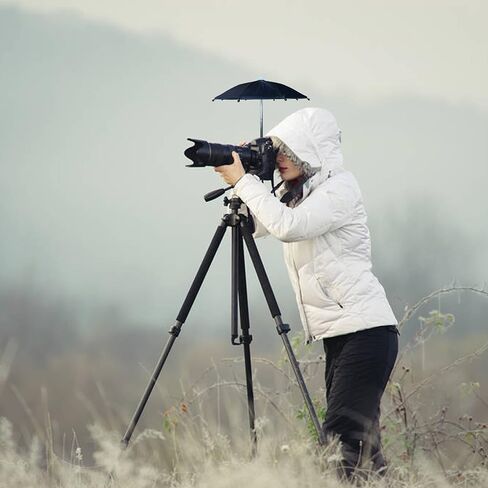 Hot Shoe Umbrella/Sunshade, Protects Camera from Rain, Sunlight, Bird Droppings, Snow, Camera Umbrella, Waterproof Photography Accessory in Kuwait