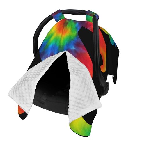 Sasquatch Bigfoot Tie Dye Baby Car Seat Cover & Breastfeeding Nursing Cover - Breathable Stretch Fabric Multi-Use Nursing Cover for Breastfeeding in Kuwait
