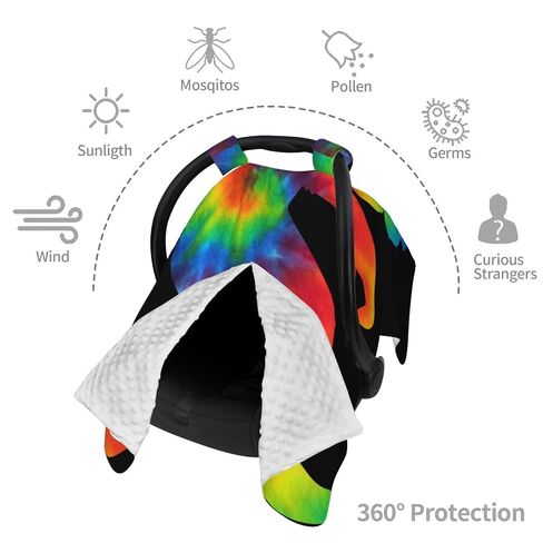 Sasquatch Bigfoot Tie Dye Baby Car Seat Cover & Breastfeeding Nursing Cover - Breathable Stretch Fabric Multi-Use Nursing Cover for Breastfeeding in Kuwait
