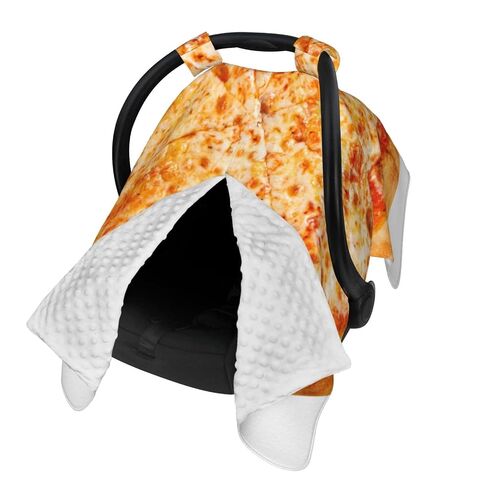 The Pizza Cheese Baby Car Seat Cover & Breastfeeding Nursing Cover - Breathable Stretch Fabric Multi-Use Nursing Cover for Breastfeeding in Kuwait