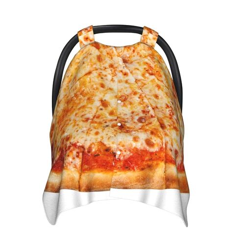 The Pizza Cheese Baby Car Seat Cover & Breastfeeding Nursing Cover - Breathable Stretch Fabric Multi-Use Nursing Cover for Breastfeeding in Kuwait