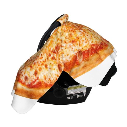 The Pizza Cheese Baby Car Seat Cover & Breastfeeding Nursing Cover - Breathable Stretch Fabric Multi-Use Nursing Cover for Breastfeeding in Kuwait