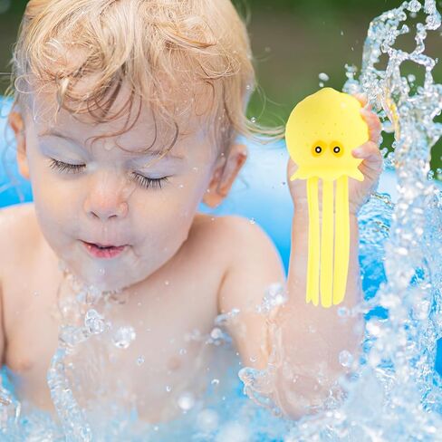 6pcs Octopus Water Balls, Funny Octopus Floating Pool Toys Novelty Sensory Squeeze Water Bomb Splash Balls Summer Swimming Pool Bath Toy for Kids (6 Colors) in Kuwait